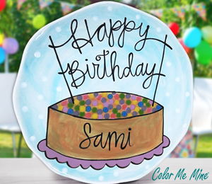 West Tucson Color Me Mine Birthday Plate