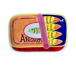 West Tucson Color Me Mine Anchovies App Plate