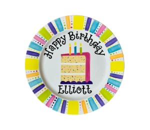 West Tucson Color Me Mine Birthday Cake Plate