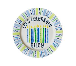 West Tucson Color Me Mine Let's Celebrate Plate