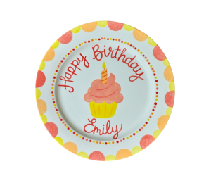 West Tucson Color Me Mine Birthday Cupcake Plate